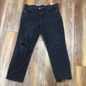 Men's Black Distressed Jeans